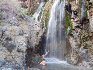 The first set of waterfalls at Natron