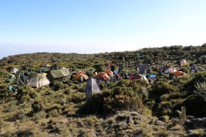 Tents and dining tent on Kilimanjaro